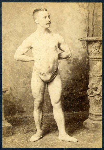 Portrait of a strongman by Charles Eisenmann